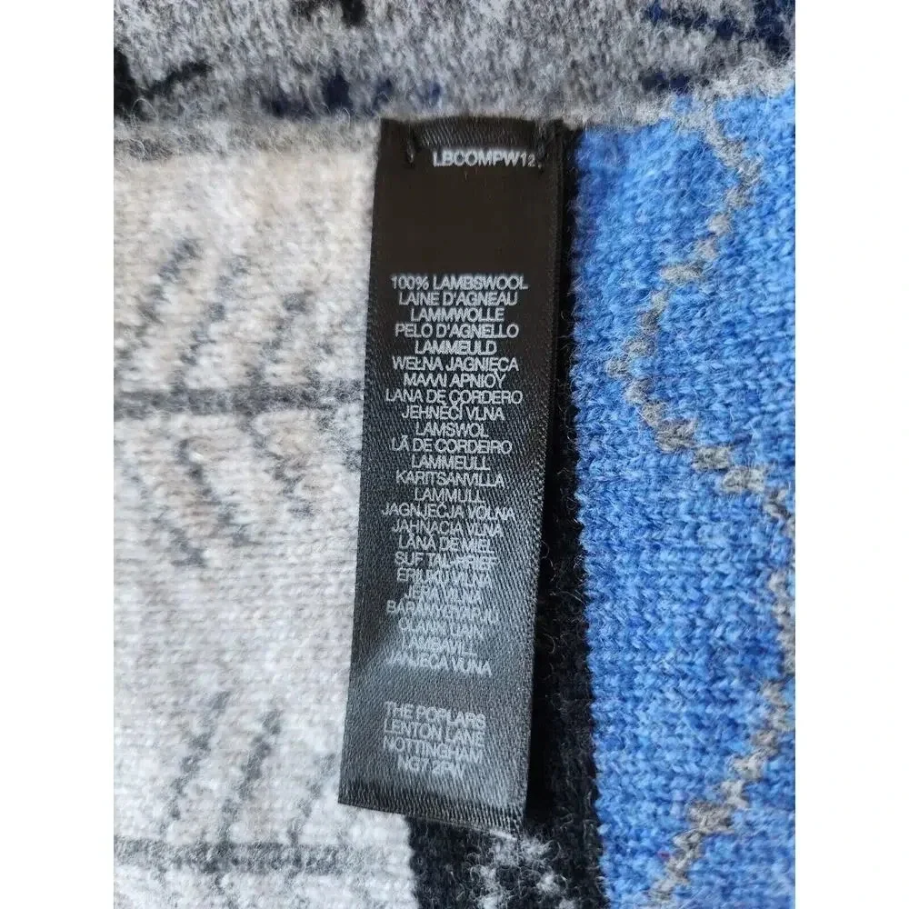 NWT PAUL SMITH reversible Lambswool Scarf 10'' x 70''